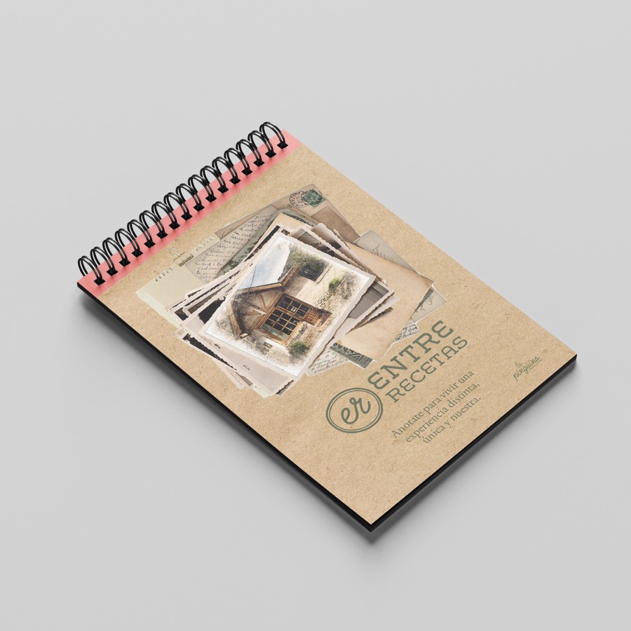 La Pingüino · cuaderno Entre recetas, tapa