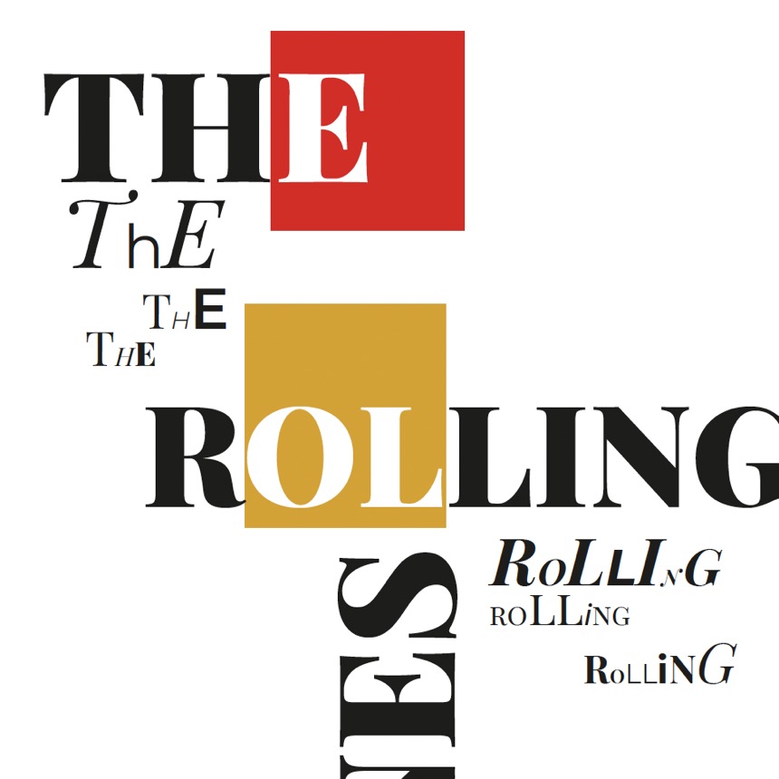 The Rolling Stones · composición tipográfica del título